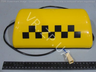 Ліхтар таксі жовтий з 'шашками' (плафон на дах) (Україна). VR.ZP.UA В наявності