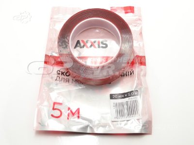 Скотч двосторонній 20 мм (5 метрів) AXXIS. VR.ZP.UA В наявності