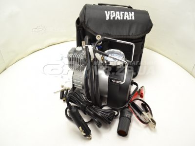 Компрессор автомобильный 12V, 15Атм 40 л/мин, прикуриватель + переходник для подключения к АКБ (Ураган) (Vitol). VR.ZP.UA Нет в наличии