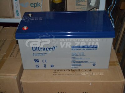 Батарея Аккумуляторная Гелевая ULTRACELL UCG200-12, 12В, 200АЧ, GEL. VR.ZP.UA В наличии
